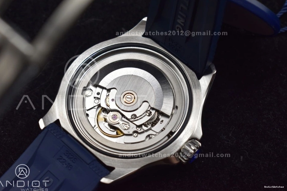 Automatic Blue Dial on 1168 Rubber 1:1 A SS Strap Blue SuperOcean 42 Contemporary BLSF Best Edition 0214